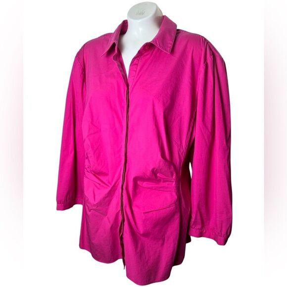 Lafayette 148 Ruched Button Down - Picture 2 of 11